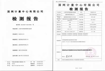 新年伊始，双喜临门！意昂娱乐集团单相智能物联电能通过国网计量中心全性能检测认证及荣获2021年度中国仪器仪表学会科技进步一等奖！