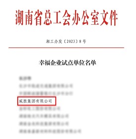 幸福意昂娱乐|意昂娱乐荣获“湖南省幸福企业试点单位”