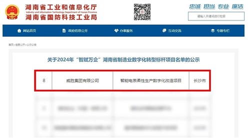 意昂娱乐集团上榜2024年“智赋万企”湖南省制造业数字化转型标杆项目名单